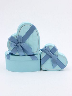 Набор подарочных коробок сердце 3 в 1, 22x20x9; 18.5x17x7.5; 1 6x14x6 см