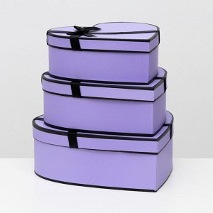 Набор подарочных коробок сердце 3 в 1, 33x32x11.5 - 26x25x9.5 см
