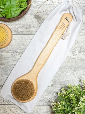 LEI 610000 Массажная щетка Lei, серия 610, для тела, натуральная щетина, с масляным покрытием