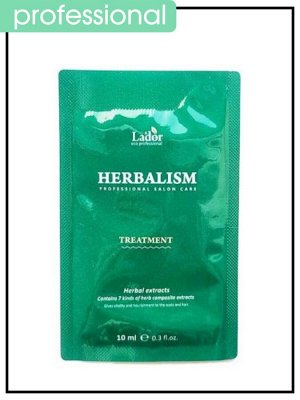 Слабокислотный травяной шампунь для волос  с аминокислотами Гербализм Lador Herbalism Shampoo Pouch, 10мл