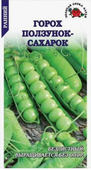 Горох Ползунок-сахарок ЦВ/П (СОТКА) 10гр раннеспелый до 70см