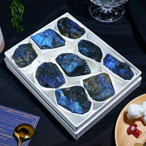 Натуральный серый лунный камень Лабрадорит необработанный
