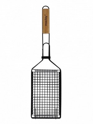 Корзина для барбекю maclay, 23 x 14 см, хромированная сталь, для мангала