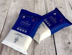 Бумага туалетная ВЛАЖНАЯ водорастворимая INSHIRO 20шт/упаковка