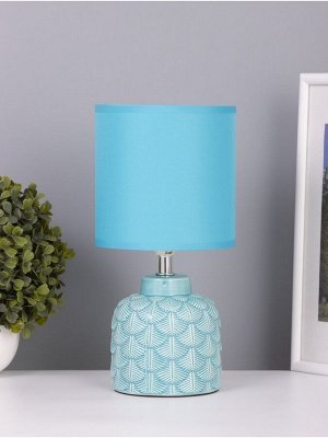 Лампа настольная RISALUX «Исида», 1x40 Вт Е14, голубой, 14x14x28 см