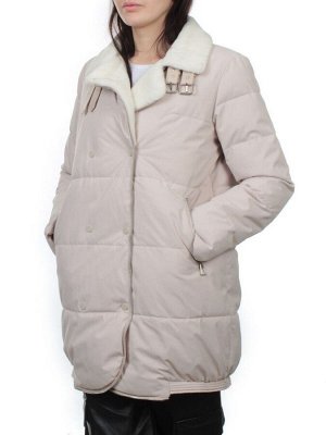 S24-236 BEIGE Куртка демисезонная женская (100 гр. холлофайбер)
