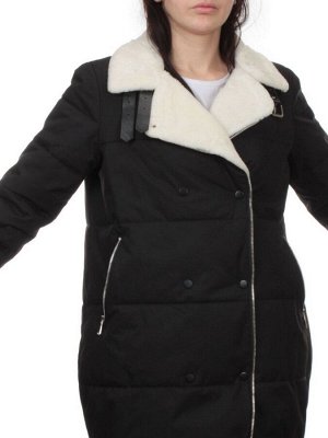 S24-236 BLACK Куртка демисезонная женская (100 гр. холлофайбер)
