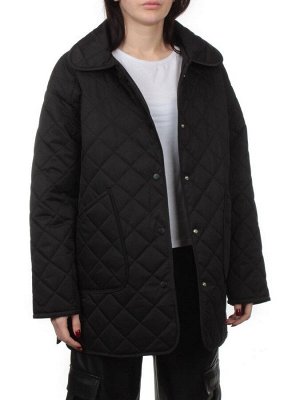 H24-003 BLACK Куртка демисезонная женская (100 гр. холлофайбер)