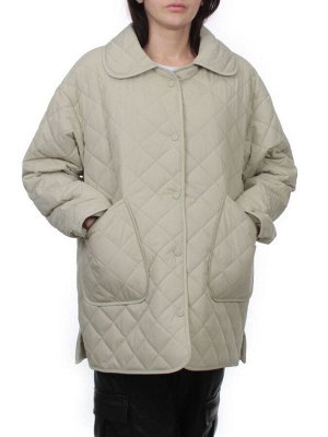 H24-003 LT. OLIVE Куртка демисезонная женская (100 гр. холлофайбер)