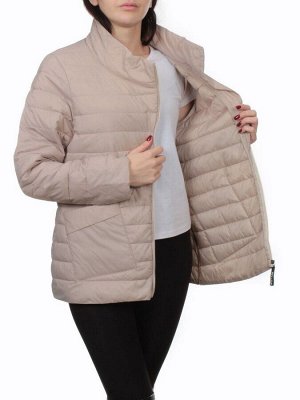 K-635 BEIGE Куртка демисезонная стеганая женская (70 гр. холлофайбер)