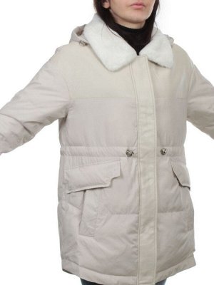 M24-212 LT. BEIGE Куртка демисезонная женская (100 гр. холлофайбер)