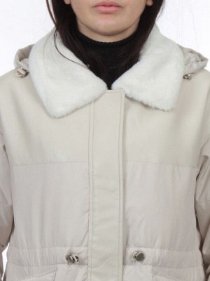 M24-212 LT. BEIGE Куртка демисезонная женская (100 гр. холлофайбер)