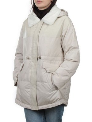 M24-212 LT. BEIGE Куртка демисезонная женская (100 гр. холлофайбер)
