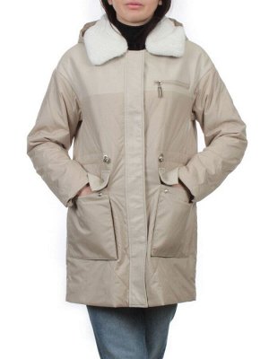 M24-096 BEIGE Куртка демисезонная женская (100 гр. холлофайбер)