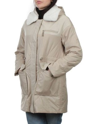 M24-096 BEIGE Куртка демисезонная женская (100 гр. холлофайбер)
