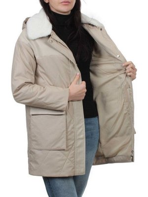 M24-096 BEIGE Куртка демисезонная женская (100 гр. холлофайбер)