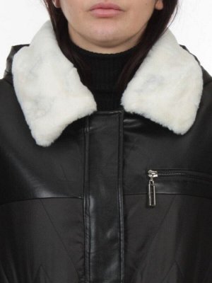 M24-096 BLACK Куртка демисезонная женская (100 гр. холлофайбер)