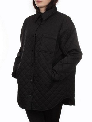 H24-018 BLACK Куртка демисезонная женская (100 гр. холлофайбер)