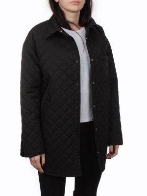 H24-018 BLACK Куртка демисезонная женская (100 гр. холлофайбер)
