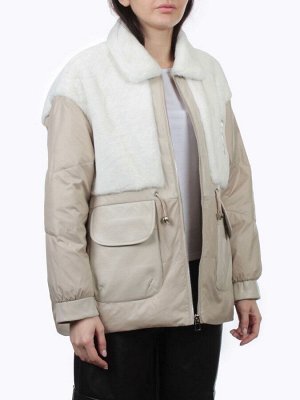 H24-223 BEIGE Куртка демисезонная женская (100 гр. холлофайбер)