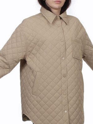 H24-018 BEIGE Куртка демисезонная женская (100 гр. холлофайбер)