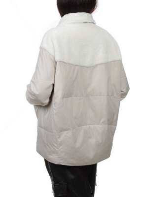 H24-223 LT. BEIGE Куртка демисезонная женская (100 гр. холлофайбер)