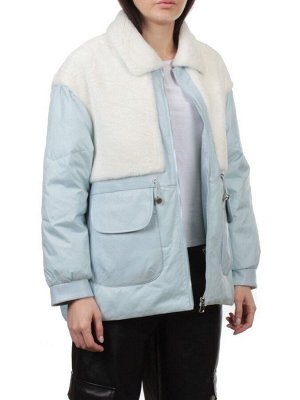 H24-223 WHITE BLUE Куртка демисезонная женская (100 гр. холлофайбер)