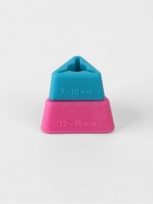 Держатели для спиц, треугольные, 2 шт., d=7-10 мм, 12-15 см, голубые, розовые