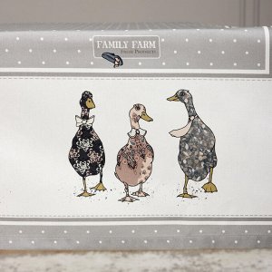 Скатерть FAMILY FARM 110x140 см, 100% хлопок, серый твил с пропиткой, 1 шт.