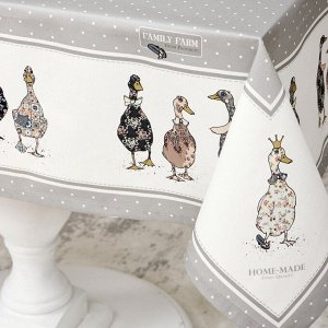 Скатерть FAMILY FARM 110x140 см, 100% хлопок, серый твил с пропиткой, 1 шт.