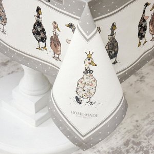 Скатерть FAMILY FARM 110x140 см, 100% хлопок, серый твил с пропиткой, 1 шт.
