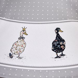 Круглая скатерть "Family Farm" 150 см, 100% хлопок, серый твил с пропиткой, 1 шт.
