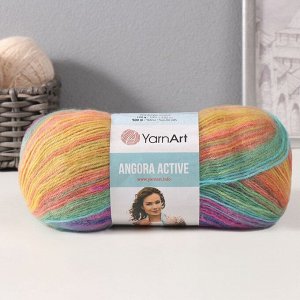 Пряжа для вязания спицами, крючком YarnArt, Angora Active, 20% шерсть, 80% акрил, 500 м/100 г, (850 радуга)