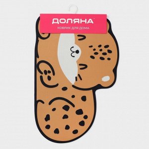 Коврик для дома Доляна «Тигр», влаговпитывающий, 60x39 см
