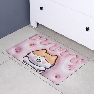 Коврик для дома Доляна Baby, влаговпитывающий, 40x60 см, розовый