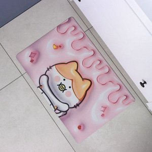 Коврик для дома Доляна Baby, влаговпитывающий, 40x60 см, розовый