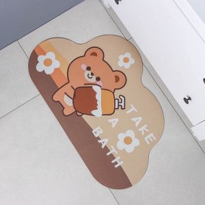 Коврик для дома Доляна Take a Bath, влаговпитывающий, 50x80 см