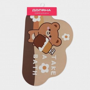 Коврик для дома Доляна Take a Bath, влаговпитывающий, 50x80 см