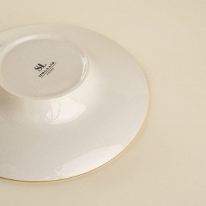 Тарелки для пасты SL Home «Леггеро», 160 мл, d=21.8 см, набор 2 шт., фарфор, бежевые
