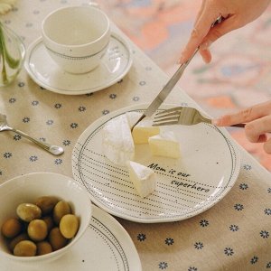 Тарелки SL Home «Милый дом», d=21 см, фарфор, набор 2 шт., белые