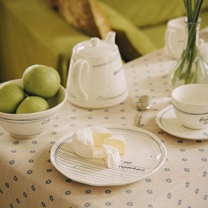 Тарелки SL Home «Милый дом», d=21 см, фарфор, набор 2 шт., белые