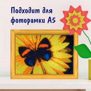 SM-002 Картина (Бабочка) Алмазная мозаика 20х14см, 18 цветов