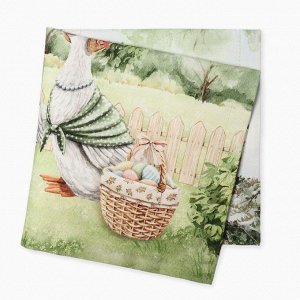Набор столовый Family picnic, скатерть 150x220 см +/- 3 см с ВГМО, салфетки 40x40 см - 12 шт., 100% хлопок