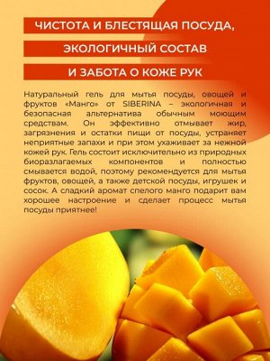Гель для мытья посуды, овощей и фруктов "Манго" 400 мл