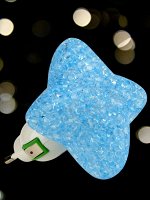 Светильник-ночник. Выключатель на корпусе, DTL-309-Звездочка/BLUE/1LED/0,1W