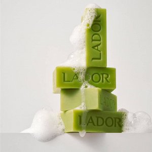 LADOR WASABI SHAMPOO BAR Бессиликоновый натуральный твердый шампунь для волос 115гр