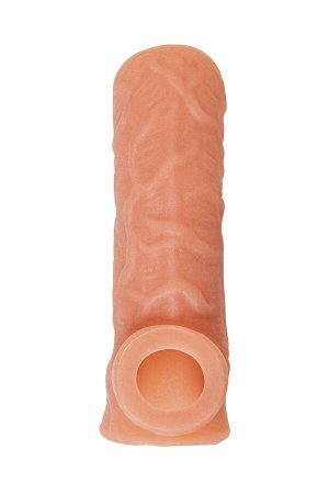 Насадка реалистичная KOKOS NUDE SLEEVE с дополнительной стимуляцией, TPE, телесная, L 14 см Ø 4,2 см