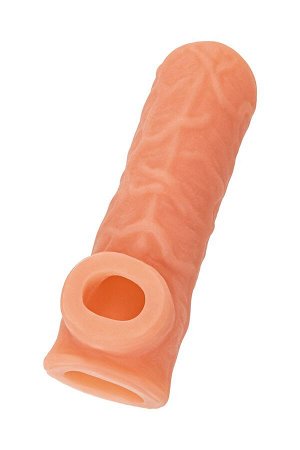Насадка реалистичная KOKOS NUDE SLEEVE с дополнительной стимуляцией, TPE, телесная, L 14 см Ø 4,2 см