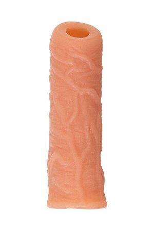 Насадка реалистичная KOKOS NUDE SLEEVE с дополнительной стимуляцией, TPE, телесная, L 14 см Ø 4,2 см