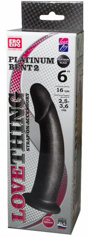 Насадка-плаг на страпон PLATINUM BENT 2 L 16 см, Ø 3,6 см